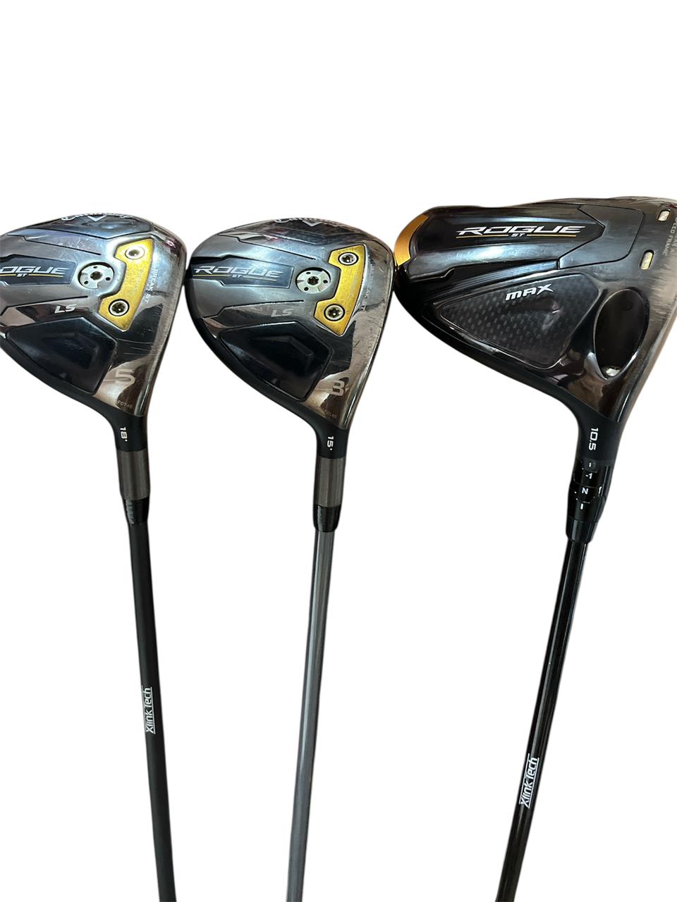 Callaway ROGUE st wood set. Flex stiff. Pre-Owned.