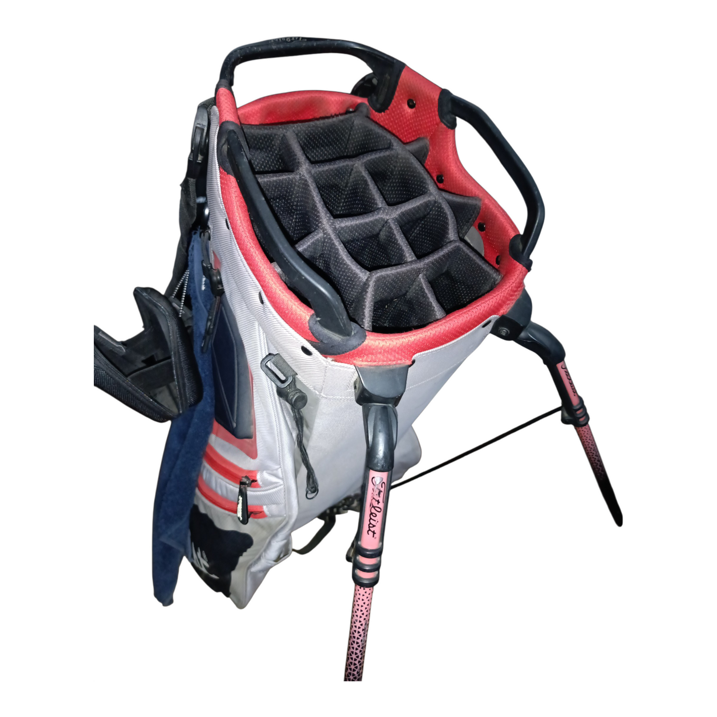 Titleist Players 14 Stand Bag (Gray/Red/Black Edition), Pre-owned