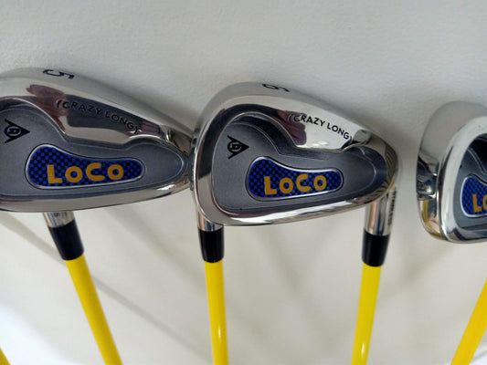 Dunlop Loco irons set. Graphite regular shaft. Brand New.
