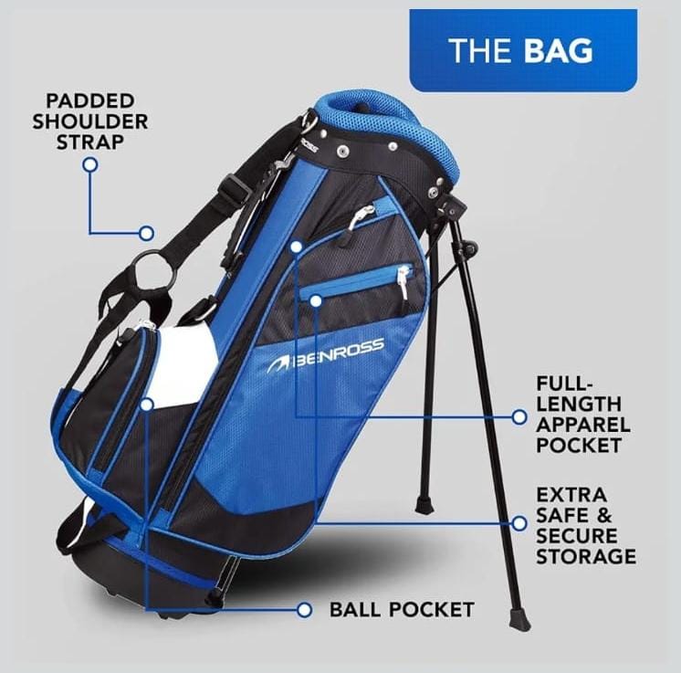 Benross Aero Blue 55-61" Junior Package Set, 8-12 years old, Brand New.