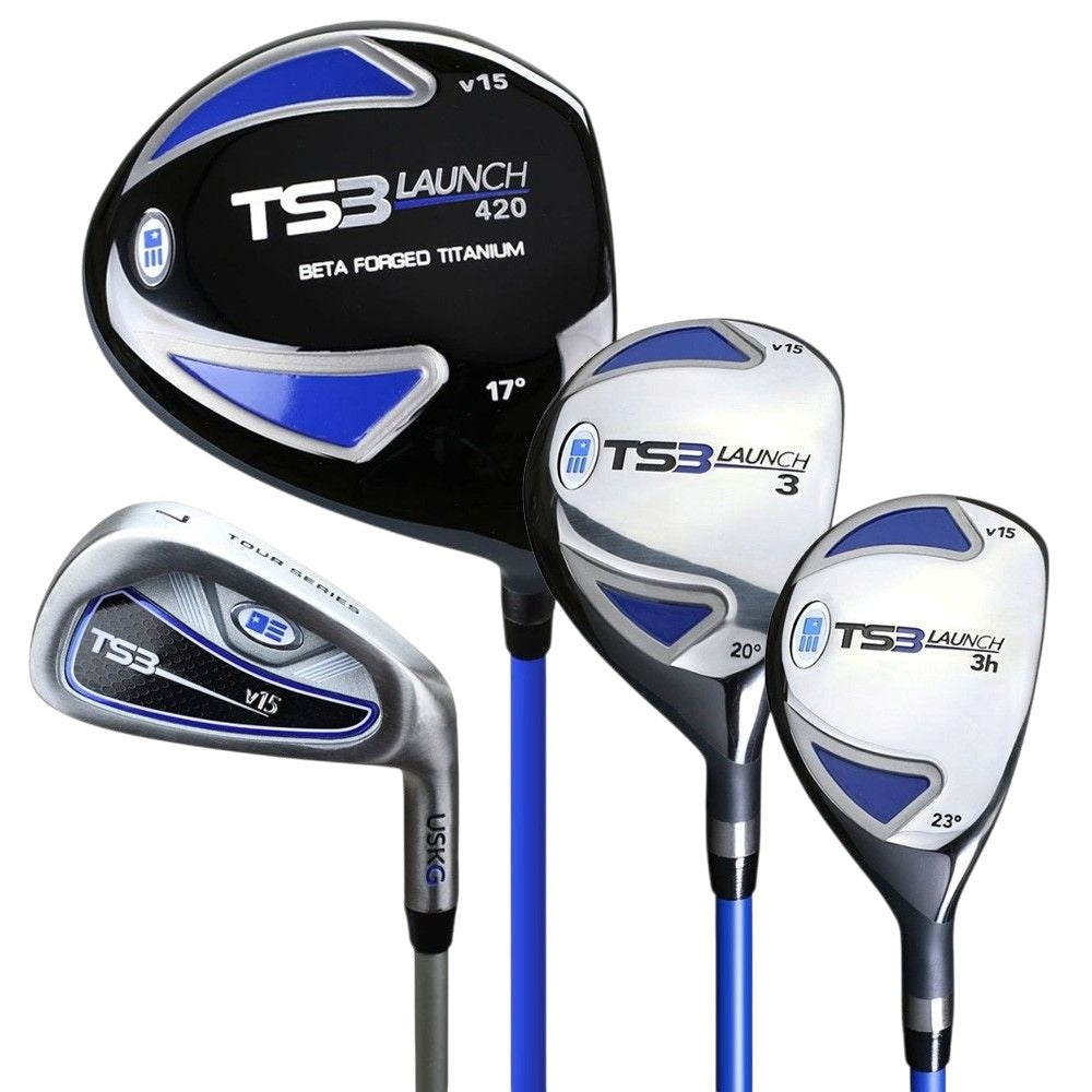 U.S. Kids Golf TS3 Launch v15 Tour Series 10-Club Set (Driver, 3W, 3H, 5-PW, GW) - 8/10 Condition