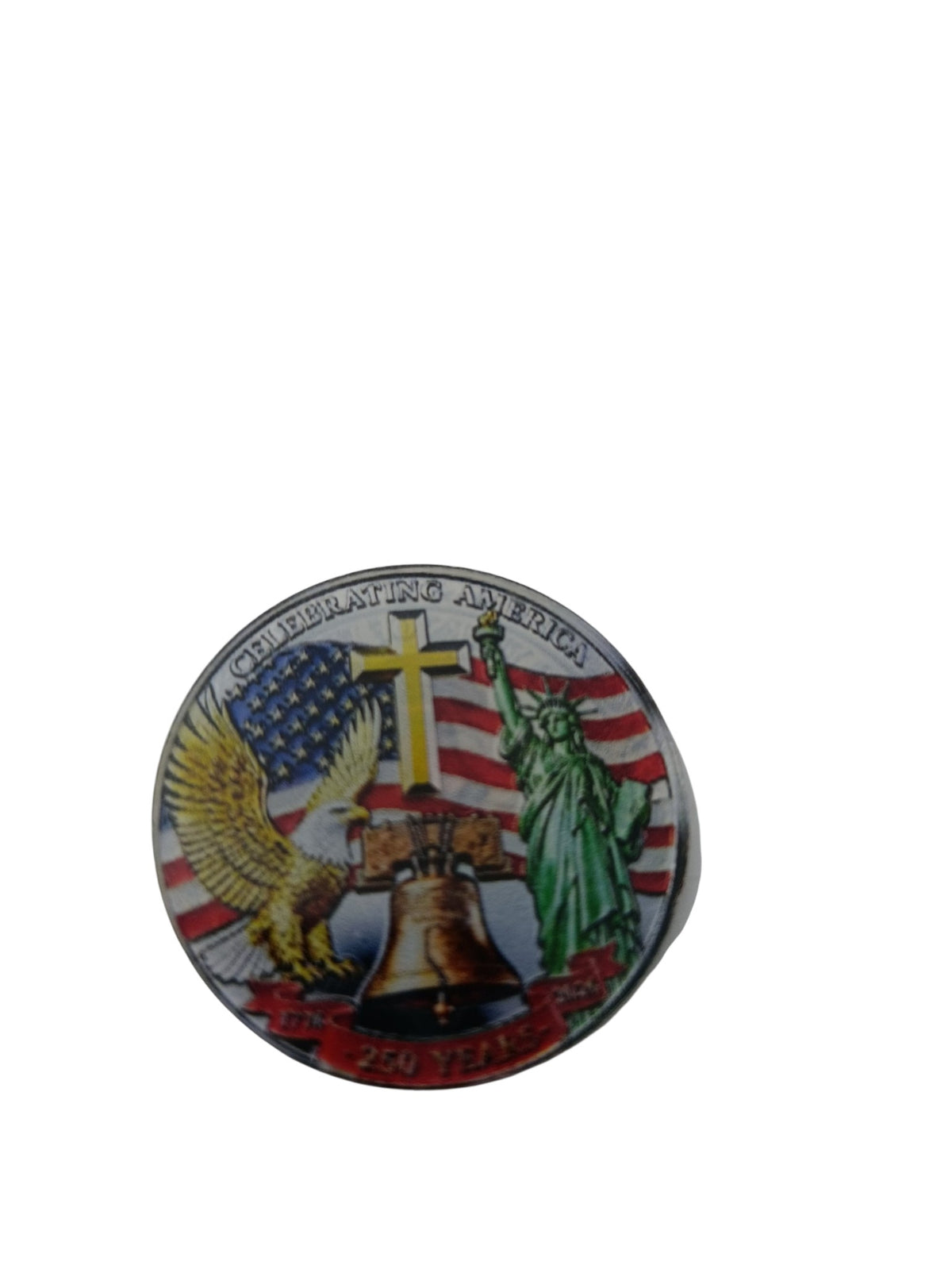 America 250th Anniversary (1776–2026) Patriotic Golf Ball Marker / Challenge Coin - Statue of Liberty & Capitol Emblem 10/10 Condition