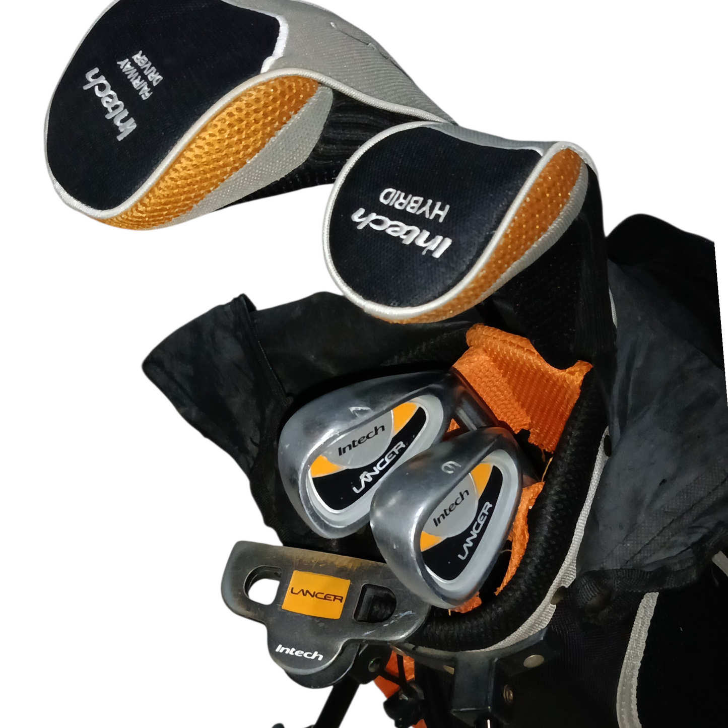Intech Lancer Junior Golf Set with Stand Bag (Orange/Black), age 8-12, (7.5/10) condition