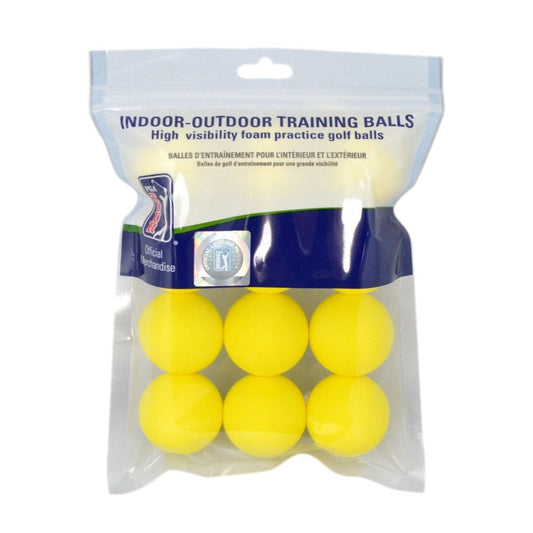 PGA Tour 12PK Yellow Foam Ball.